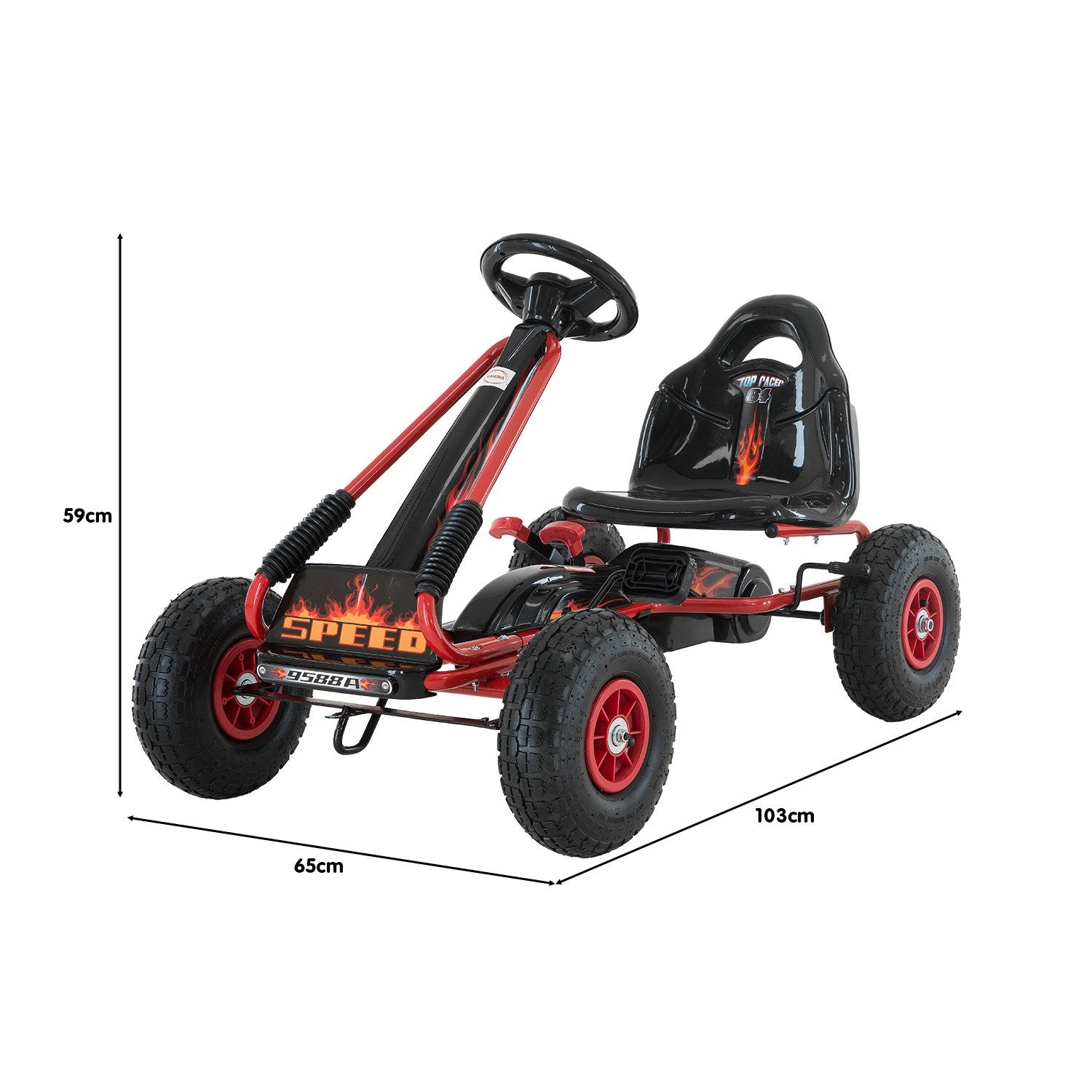 Kahuna G95 Kids Ride On Pedal-Powered Go Kart  - Red Kahuna