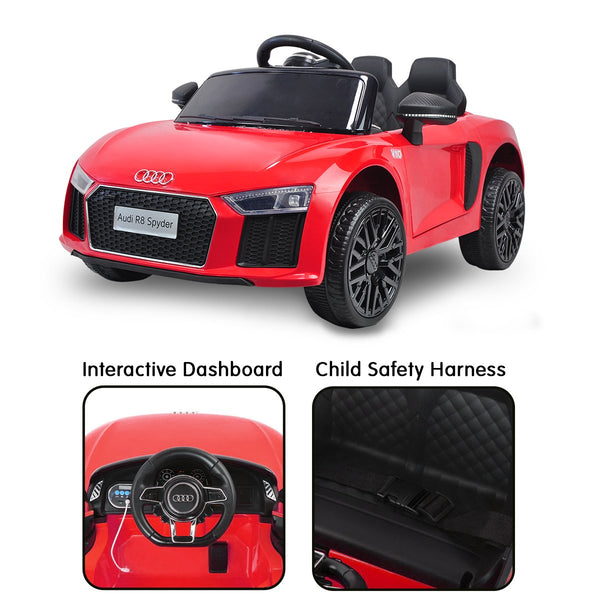 Kahuna R8 Spyder Audi Licensed Kids Electric Ride On Car Remote Control - Red Kahuna