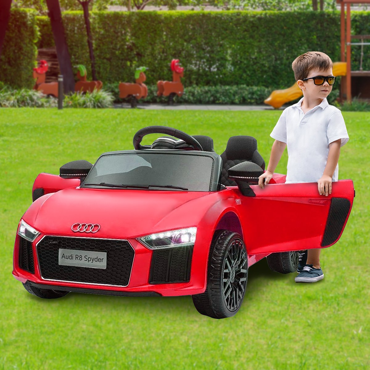Kahuna R8 Spyder Audi Licensed Kids Electric Ride On Car Remote Control - Red Kahuna