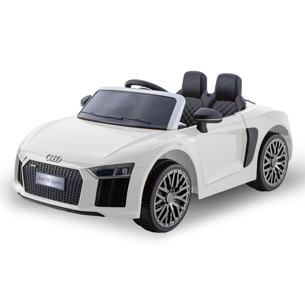 Kahuna R8 Spyder Audi Licensed Kids Electric Ride On Car Remote Control - White Kahuna