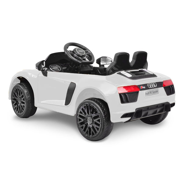 Kahuna R8 Spyder Audi Licensed Kids Electric Ride On Car Remote Control - White Kahuna