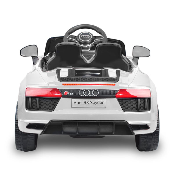 Kahuna R8 Spyder Audi Licensed Kids Electric Ride On Car Remote Control - White Kahuna