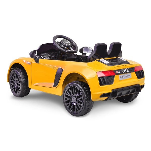 Kahuna R8 Spyder Audi Licensed Kids Electric Ride On Car Remote Control - Yellow Powertrain