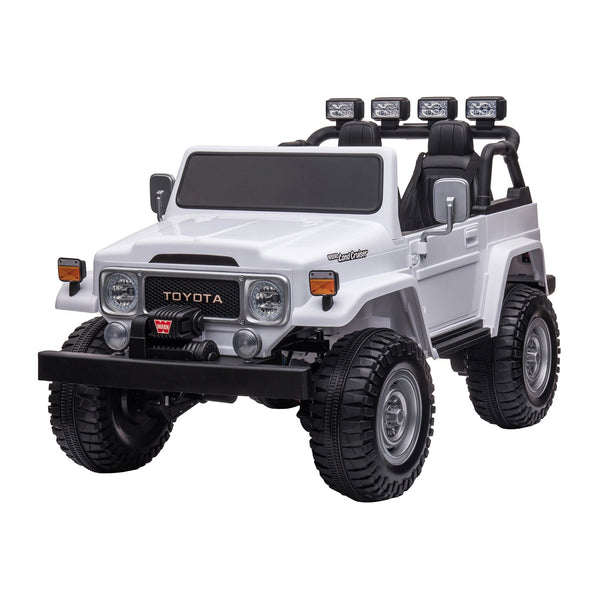 Kahuna Licensed Toyota FJ-40 Kids Ride On Electric Toy Car 80W - White Kahuna