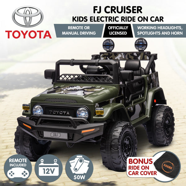 Kahuna Authorised Toyota FJ Cruiser Kids Electric Ride On Car - Green Kahuna