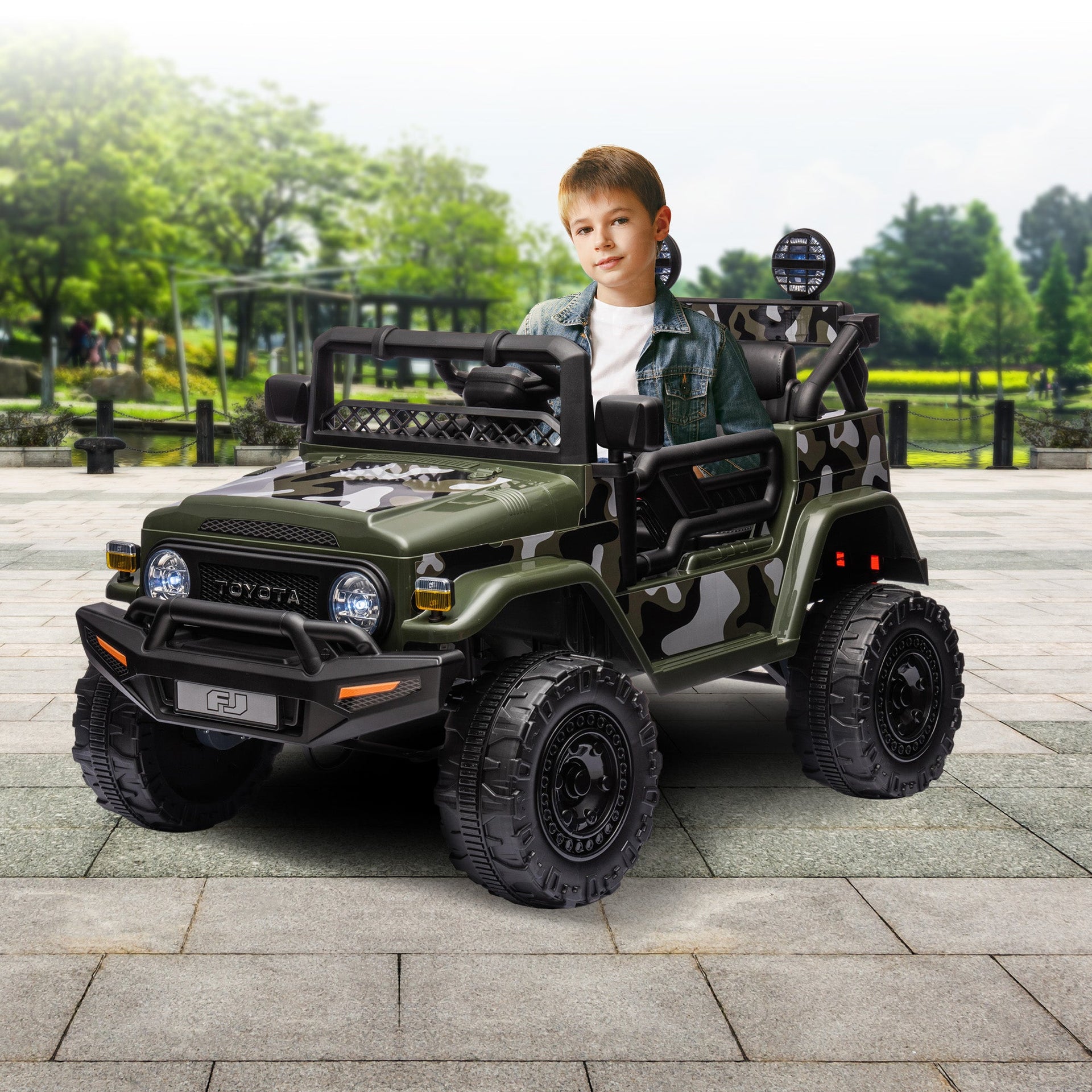 Kahuna Authorised Toyota FJ Cruiser Kids Electric Ride On Car - Green Kahuna