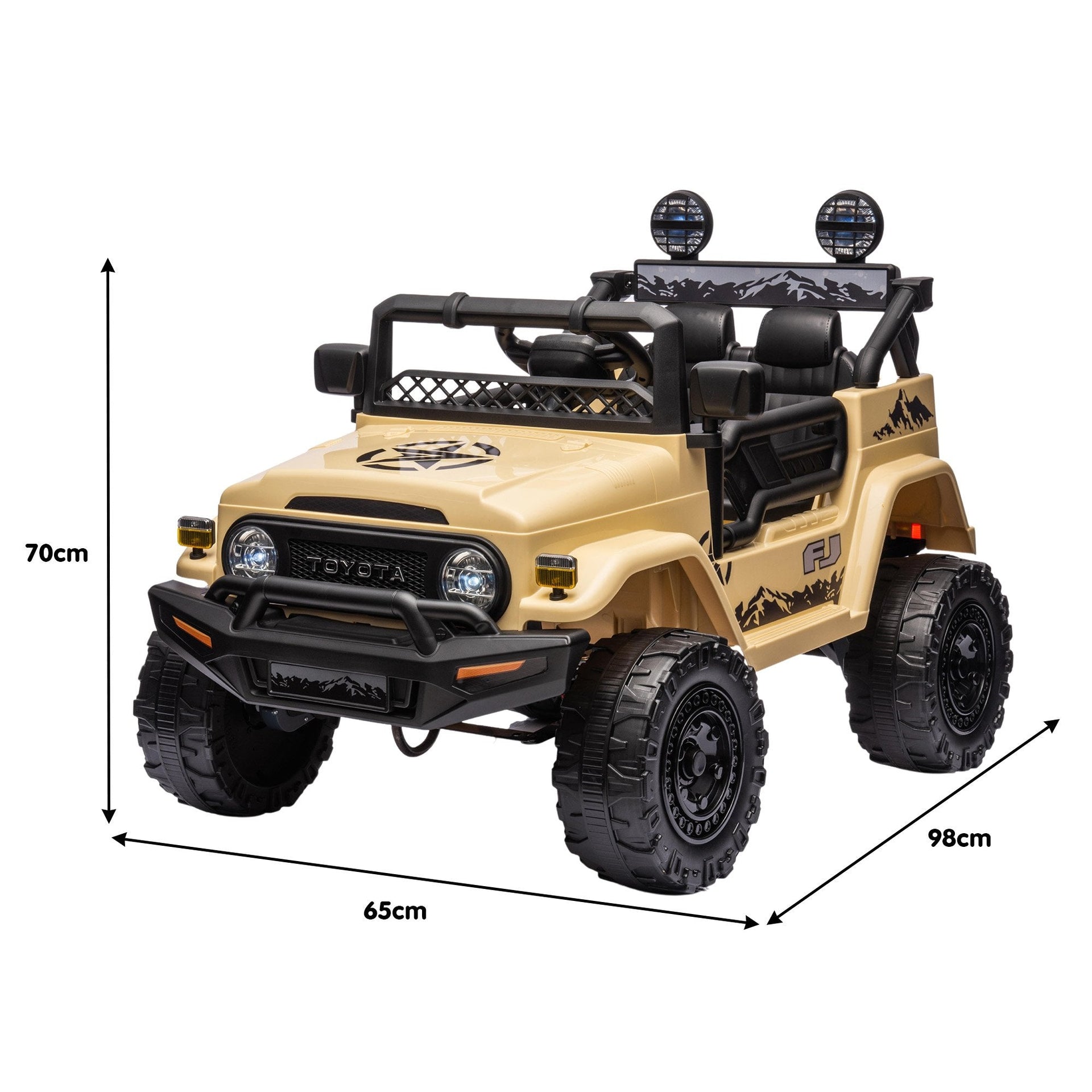 Kahuna Authorised Toyota Fj Cruiser Kids Electric Ride On Car - Khaki Kahuna