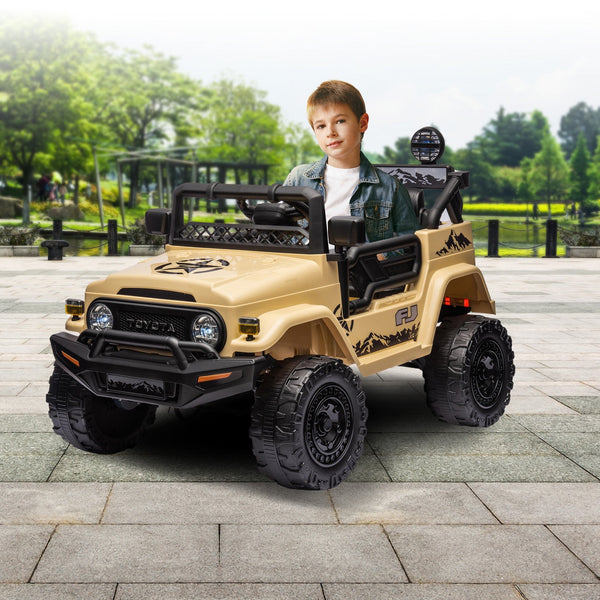 Kahuna Authorised Toyota Fj Cruiser Kids Electric Ride On Car - Khaki Kahuna