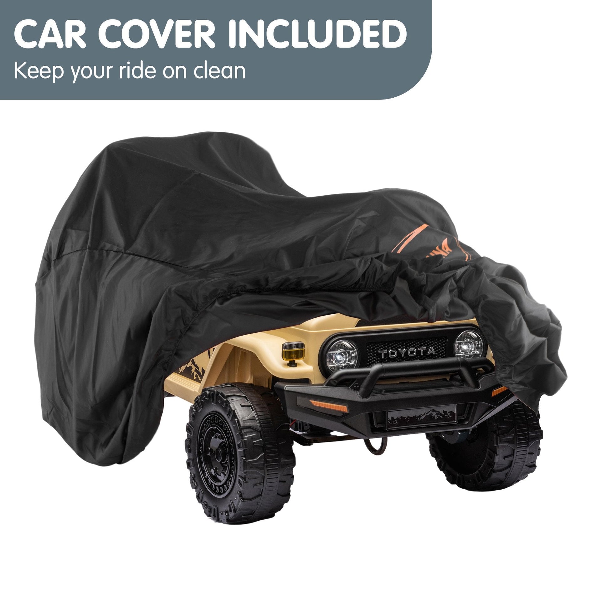 Kahuna Authorised Toyota Fj Cruiser Kids Electric Ride On Car - Khaki Kahuna