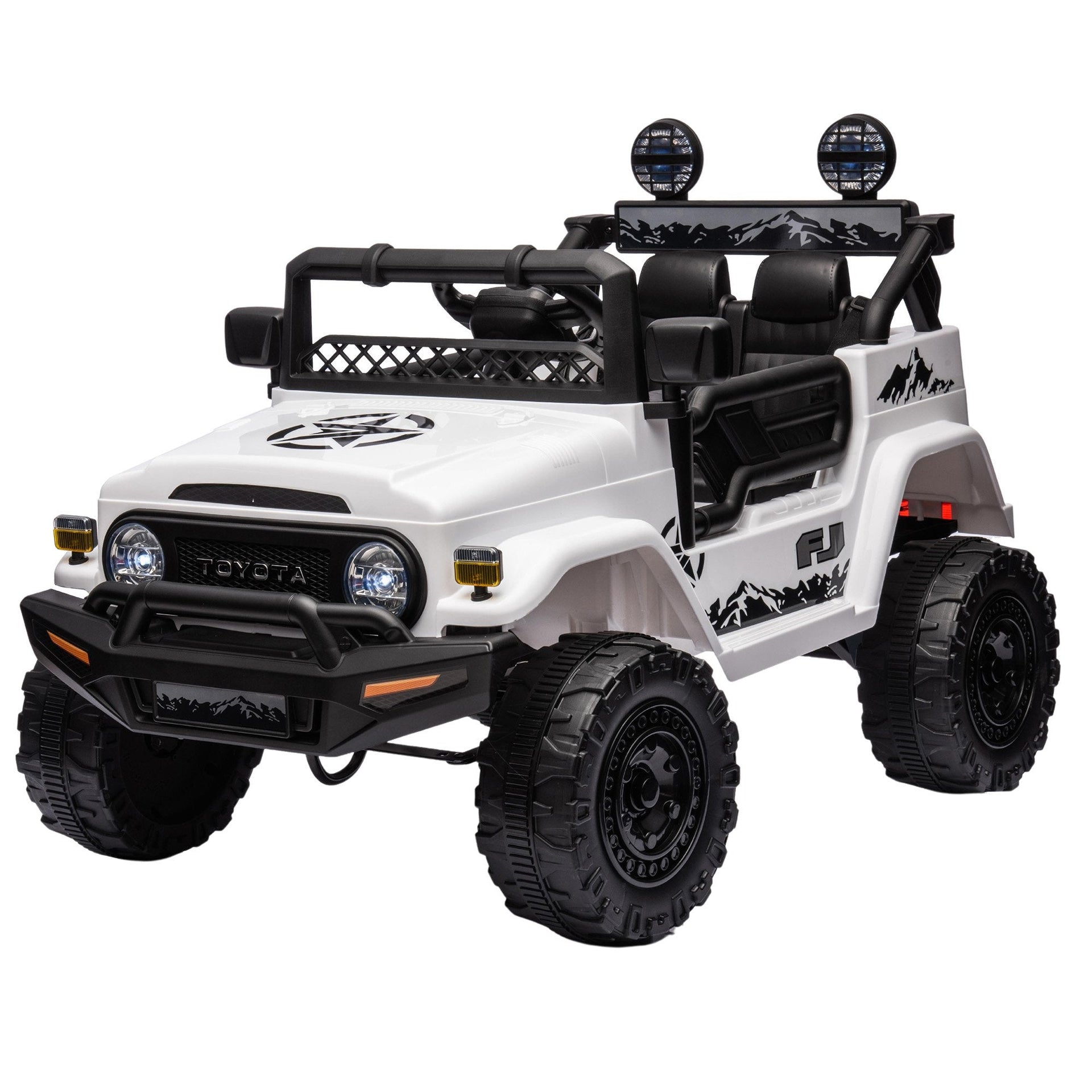 Kahuna Authorized Toyota Electric Kids Ride-on Car Fj Cruiser - White Kahuna