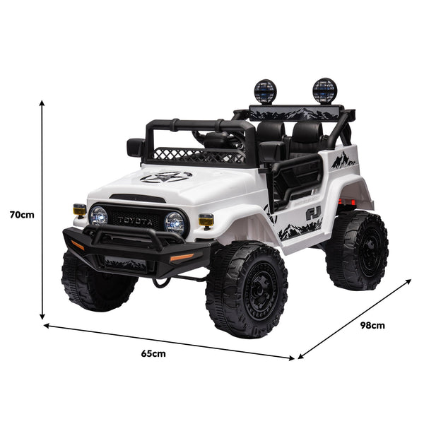 Kahuna Authorized Toyota Electric Kids Ride-on Car Fj Cruiser - White Kahuna
