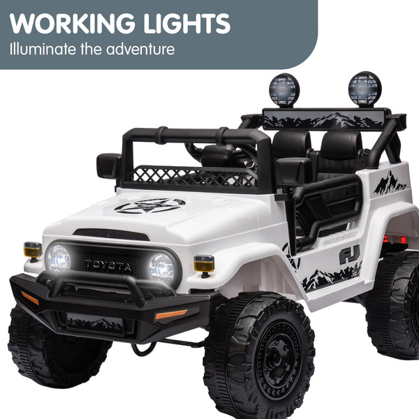 Kahuna Authorized Toyota Electric Kids Ride-on Car Fj Cruiser - White Kahuna