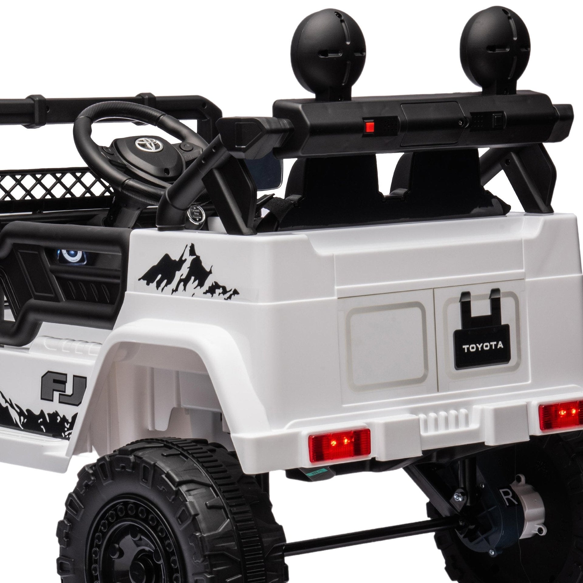 Kahuna Authorized Toyota Electric Kids Ride-on Car Fj Cruiser - White Kahuna