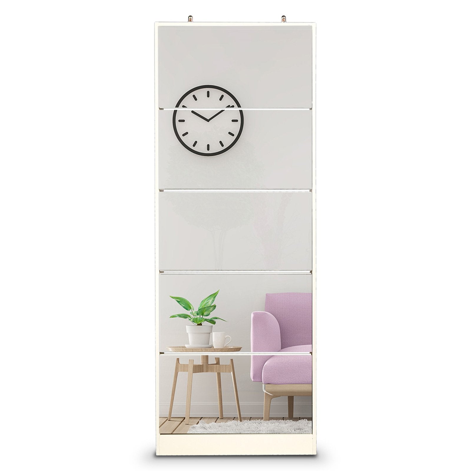 Sarantino Shoe Cabinet Rack Storage Cupboard Organiser Shelf 5 Drawers 170 X 63 X 17cm Sarantino