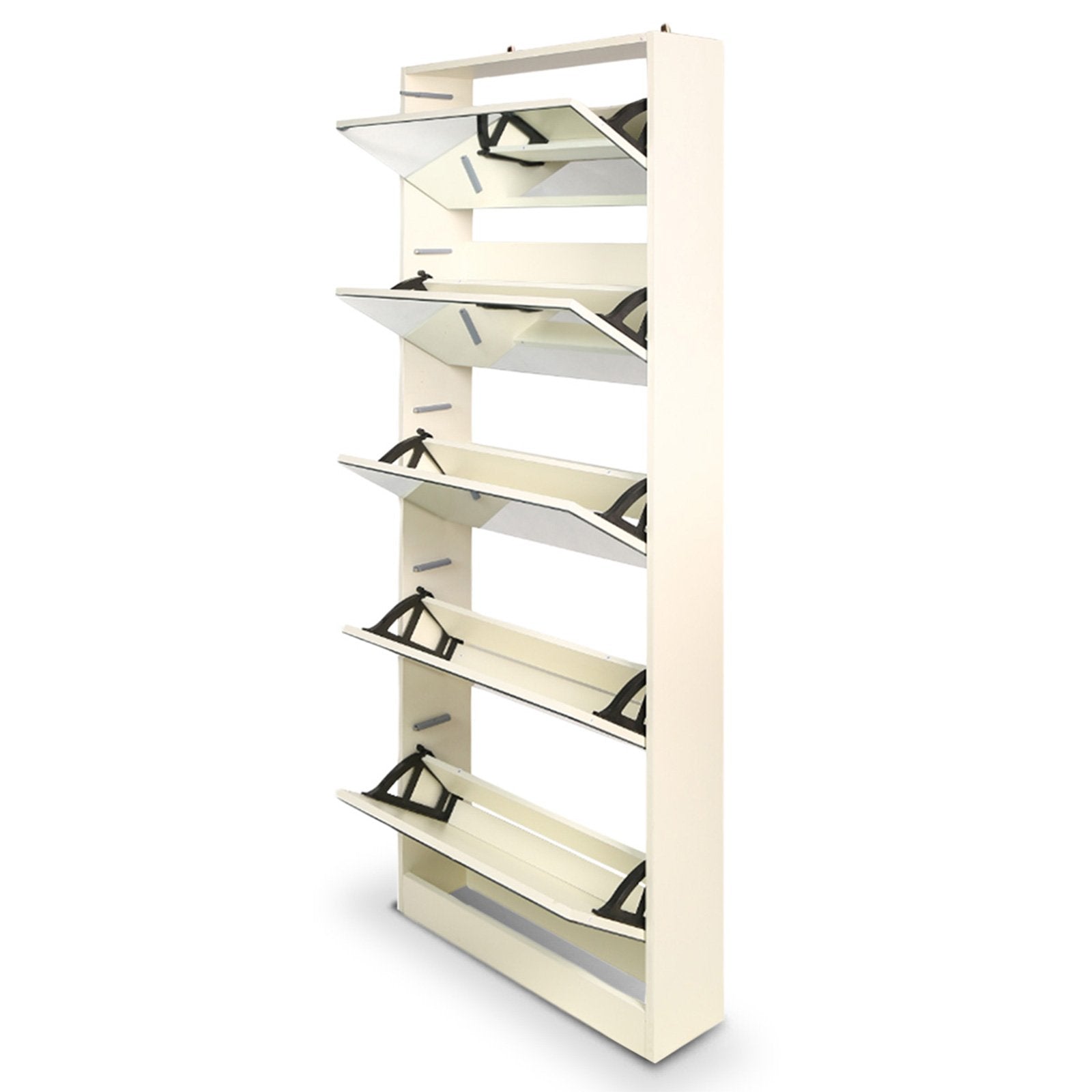 Sarantino Shoe Cabinet Rack Storage Cupboard Organiser Shelf 5 Drawers 170 X 63 X 17cm Sarantino
