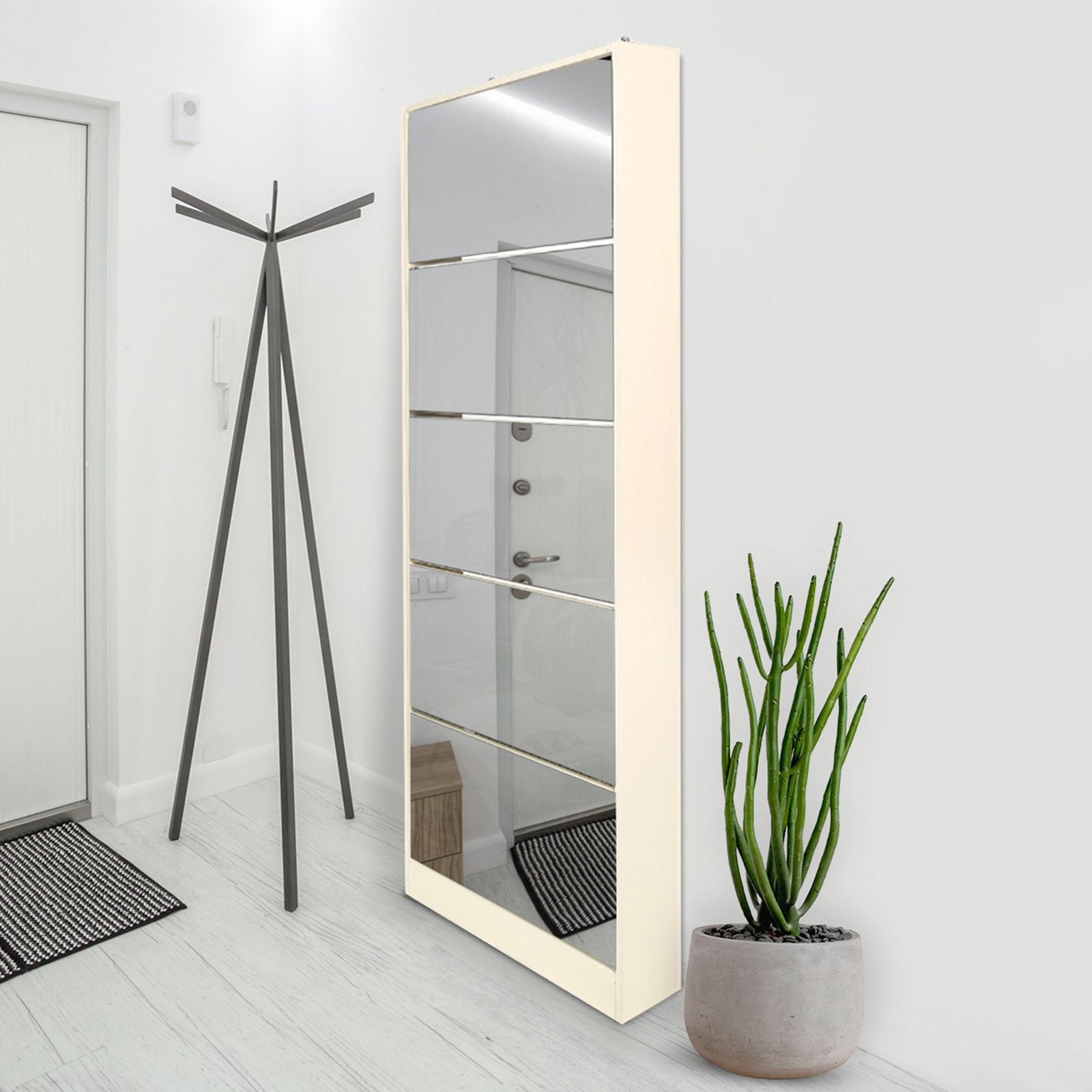 Sarantino Shoe Cabinet Rack Storage Cupboard Organiser Shelf 5 Drawers 170 X 63 X 17cm Sarantino