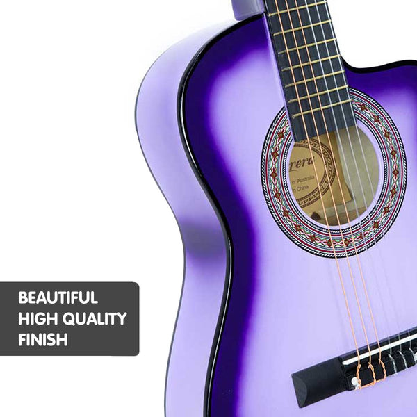 Karrera Childrens Acoustic Guitar Kids - Purple Karrera