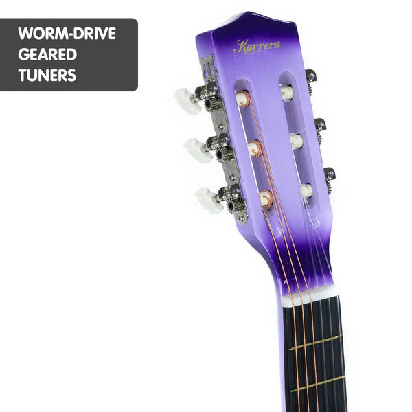Karrera Childrens Acoustic Guitar Kids - Purple Karrera