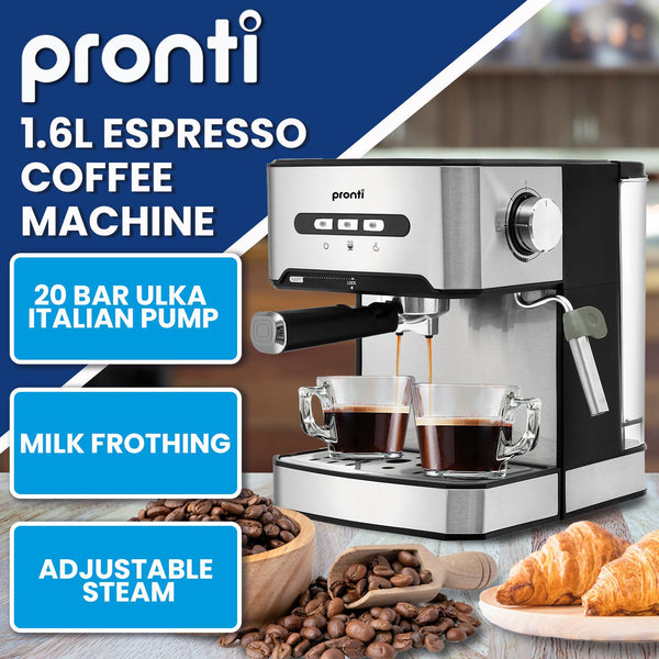 Pronti 1.6L Automatic Coffee Espresso Machine with Steam Frother Does Not Apply