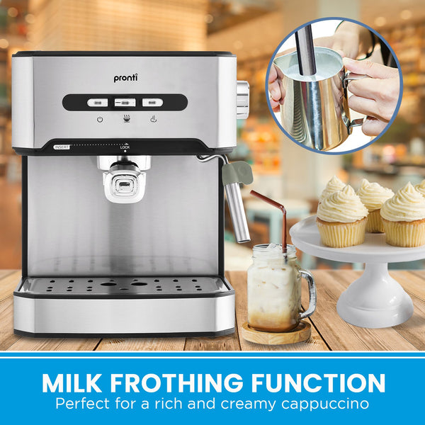 Pronti 1.6L Automatic Coffee Espresso Machine with Steam Frother Does Not Apply