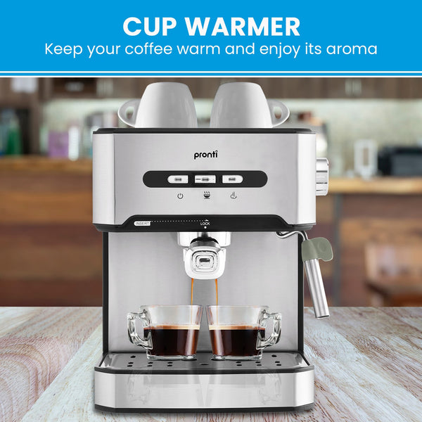 Pronti 1.6L Automatic Coffee Espresso Machine with Steam Frother Does Not Apply