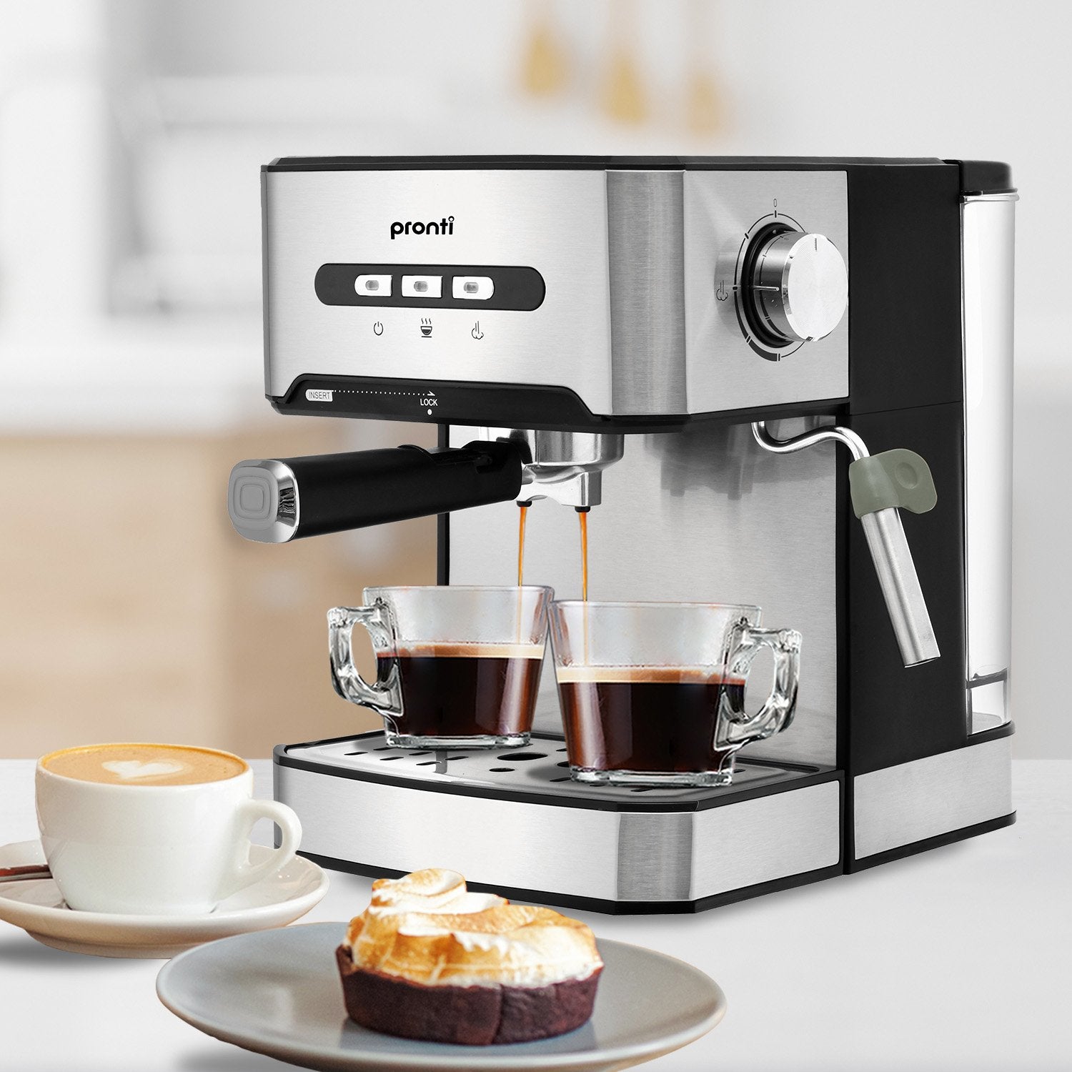 Pronti 1.6L Automatic Coffee Espresso Machine with Steam Frother Does Not Apply