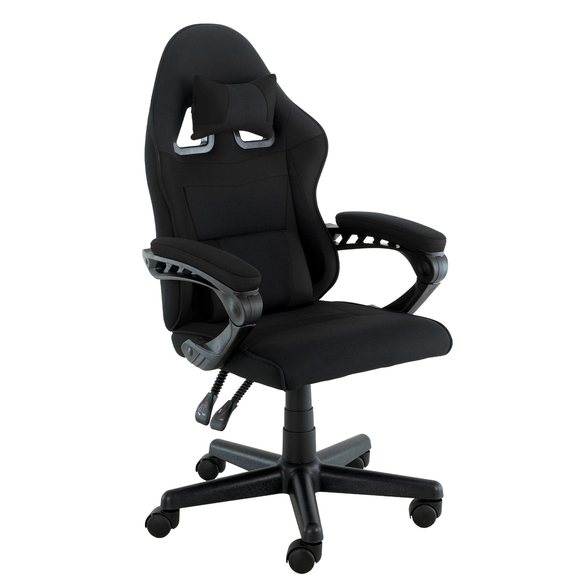 Sarantino Antre Kids Study Gaming Chair Black Adjustable Computer Desk Seat Racing Inspired-look With Adjustable Height, Ergonomic Back Support, Padded Armrests Sarantino
