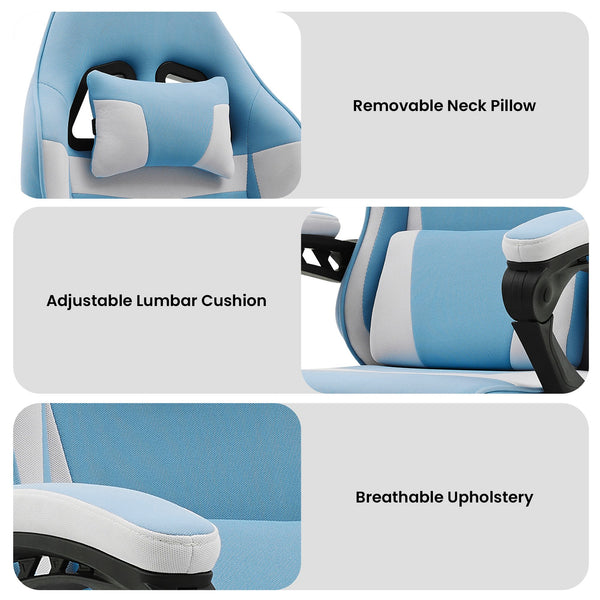 Sarantino Antre Kids Study Gaming Chair in Black and White Office Adjustable Height Chair Sarantino