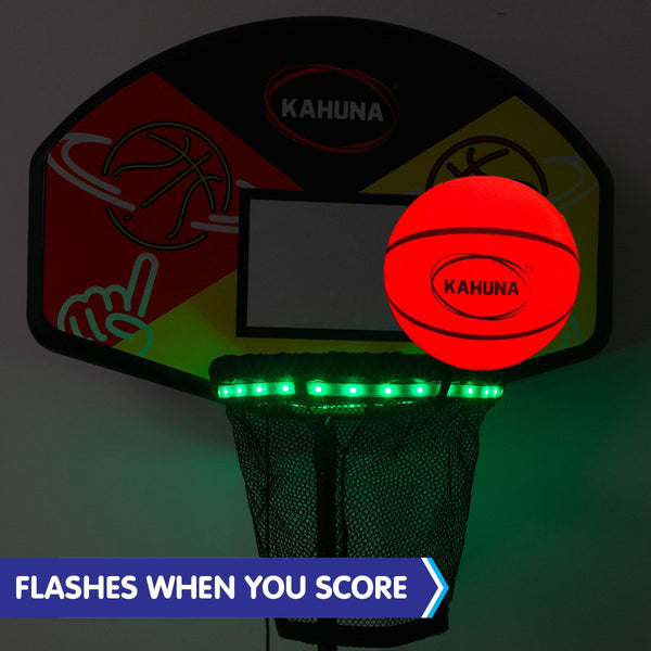 Kahuna Trampoline Led Basketball Hoop Set With Light-up Ball Kahuna