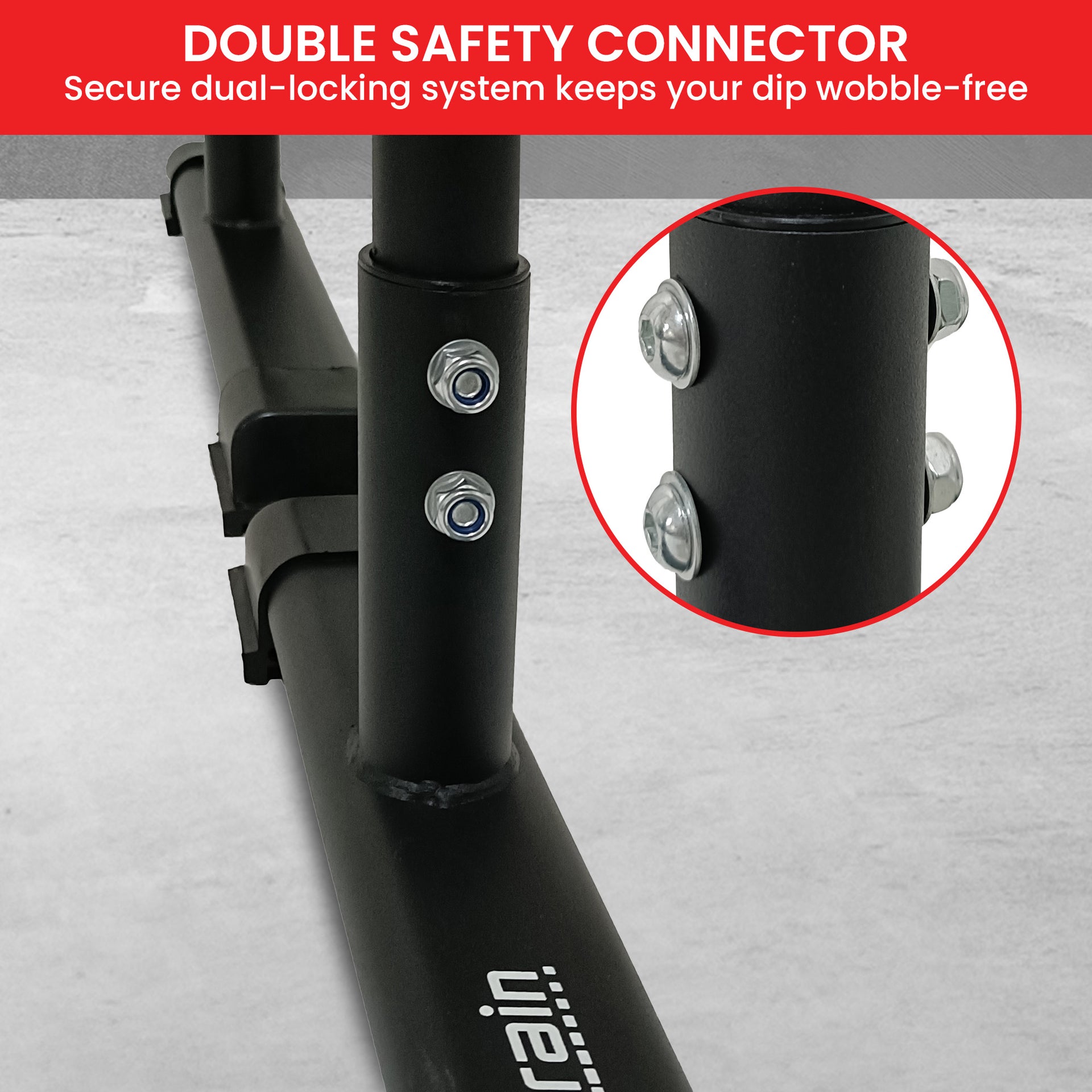 Powertrain Dip Bars Pair Load Capacity 200kg Separated Type Push-up Bars Awezingly