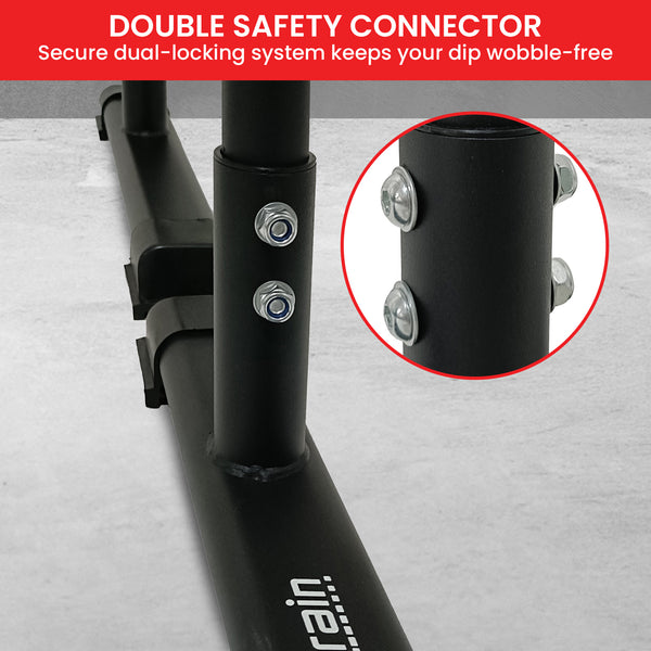 Powertrain Dip Bars Pair Load Capacity 200kg Separated Type Push-up Bars Awezingly