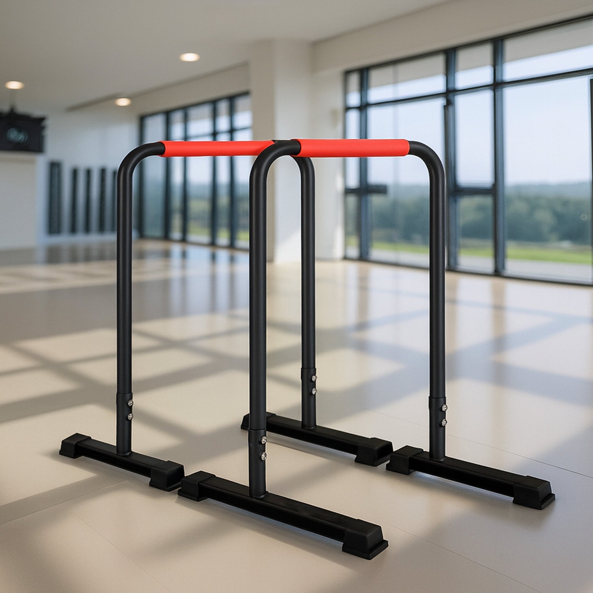 Powertrain Dip Bars Pair Load Capacity 200kg Separated Type Push-up Bars Awezingly