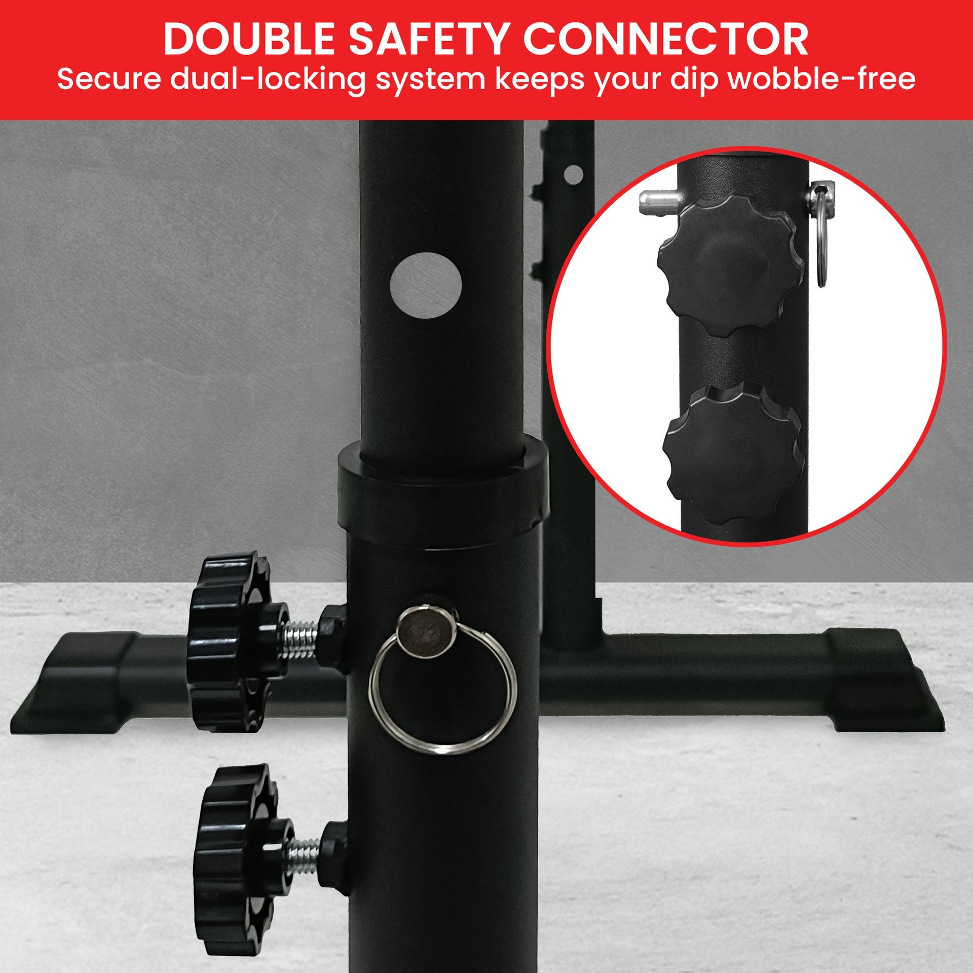 Powertrain Height-Adjustable Dip Bars Pair Load Capacity 200kg Separated Type Awezingly