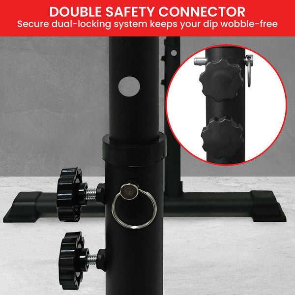 Powertrain Height-Adjustable Dip Bars Pair Load Capacity 200kg Separated Type Awezingly