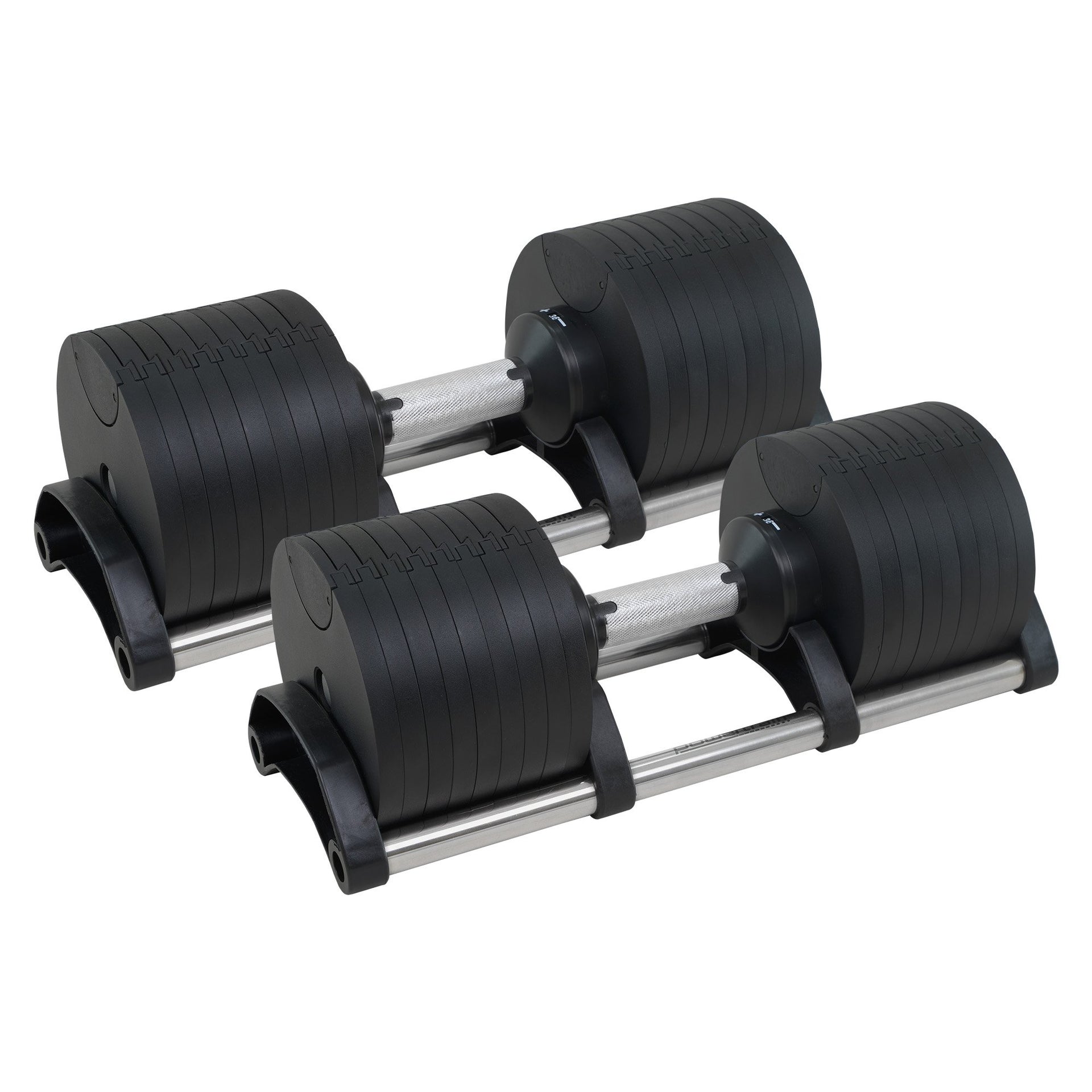 Powertrain Eon Set Of Two Dial-up 36kg Adjustable Dumbbell Home Gym 9 Options Powertrain