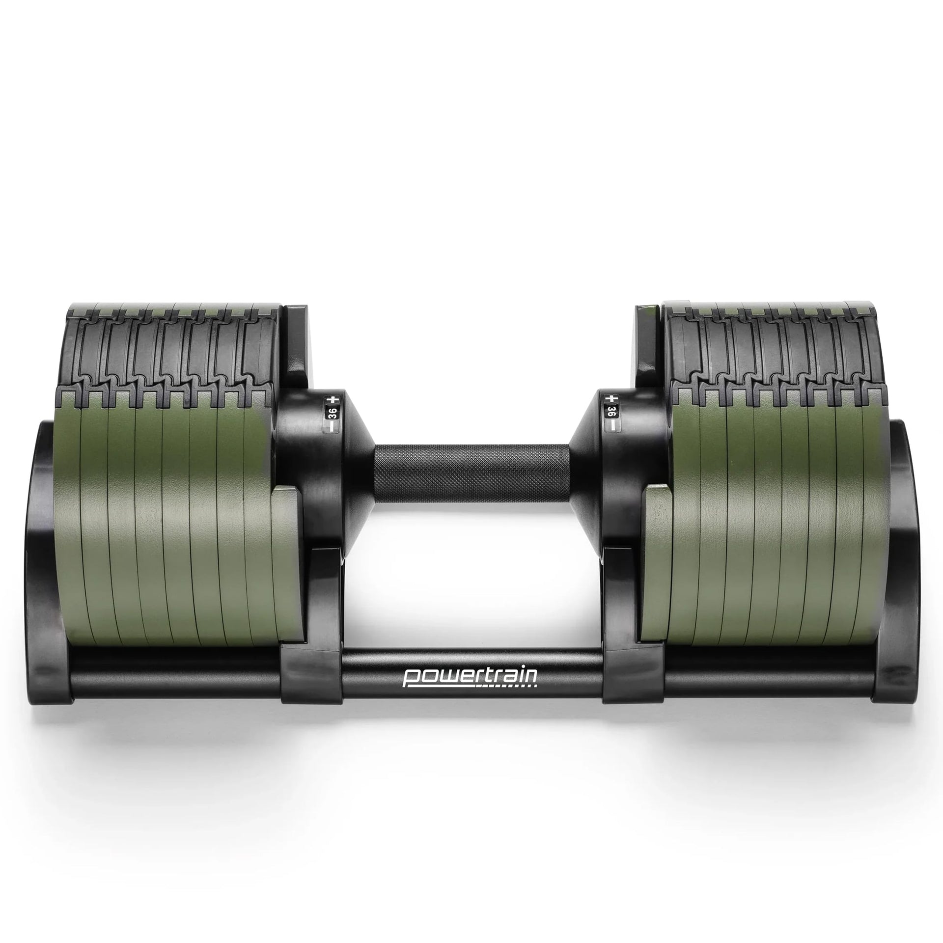 Powertrain Eon Dial-Up 36KG Adjustable Dumbbell - Green Awezingly
