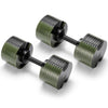 Powertrain Eon Dial-Up 72KG Adjustable Dumbbells Pair - Green