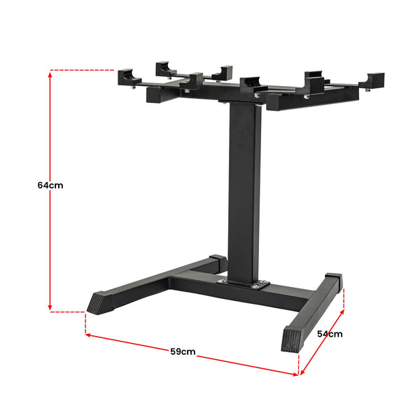 Powertrain Eon Dial-Up 72KG Adjustable Dumbbells Pair with Stand  - Green Awezingly