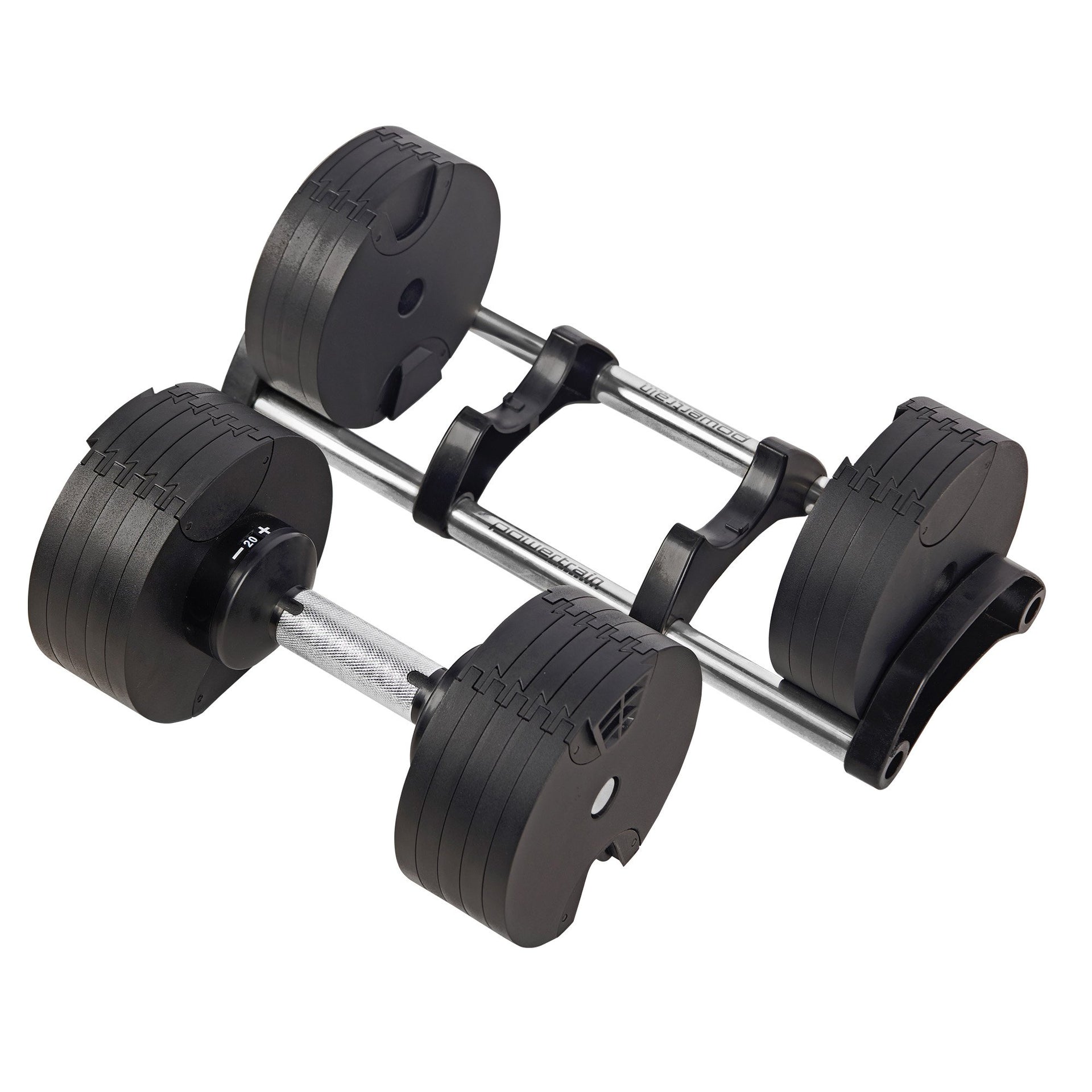 Powertrain Eon 45kg Adjustable Dumbbell Home Gym 9 Strength Training Safety Lock System For Building & Fitness Workouts Awezingly