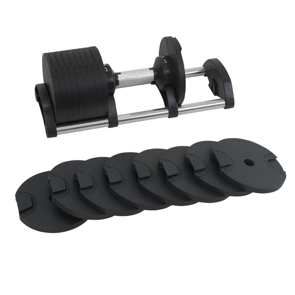 Powertrain Eon 90kg Adjustable Dumbbells Home Gym 9 Strength Training Safety Lock System Building & Fitness Workouts