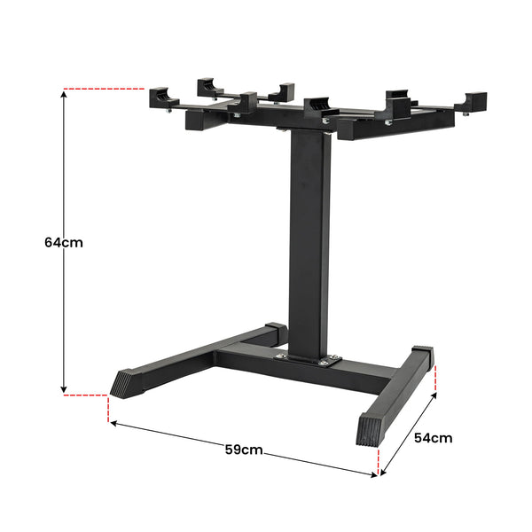 Powertrain Eon 2 X 45kg Adjustable Dumbbells W/ Stand Heavy-duty Storage Rack Home Gym 9 Strength Training Equipment Awezingly