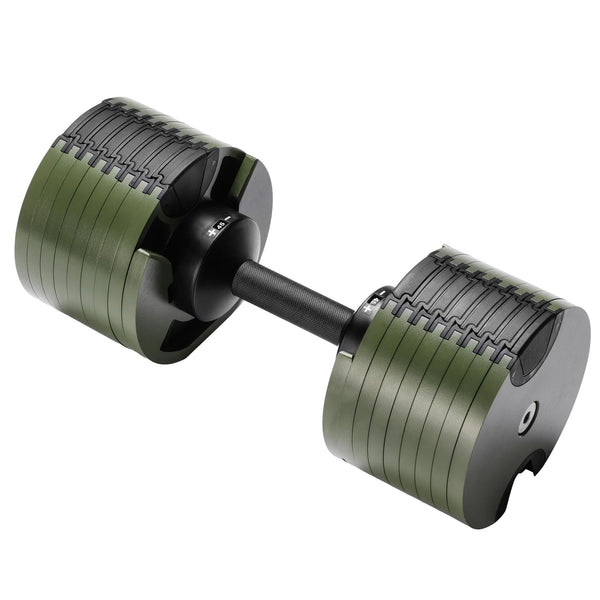 Powertrain Eon Dial-Up 45KG Adjustable Dumbbell - Green Awezingly