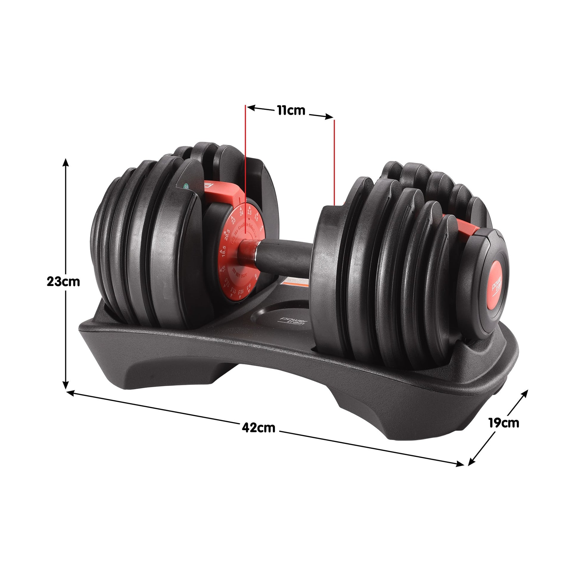 Powertrain 24kg Adjustable Dumbbell Awezingly