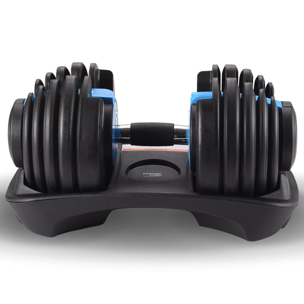 Powertrain 24KG Adjustable Home Gym Dumbbell - Blue Powertrain