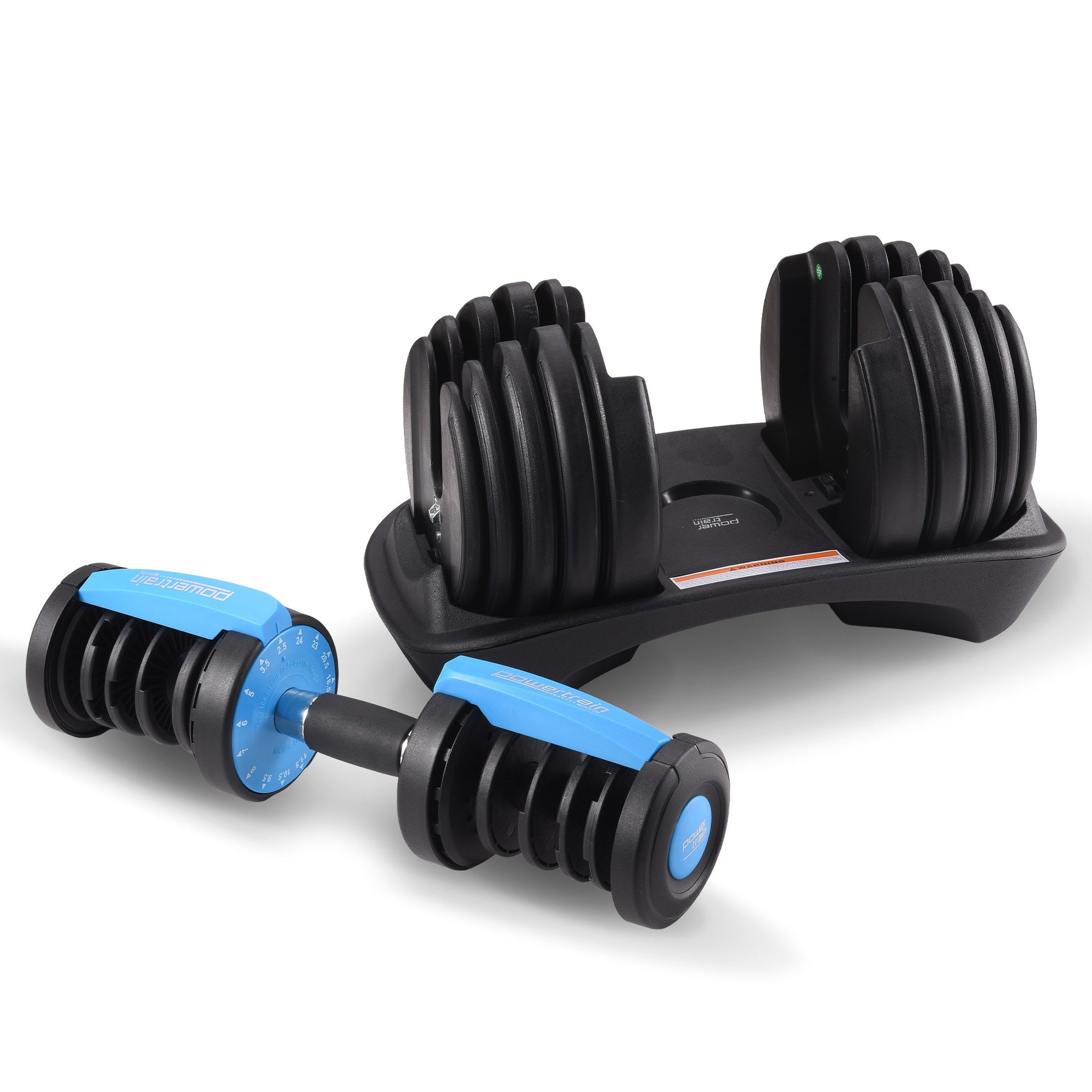 Powertrain 24KG Adjustable Home Gym Dumbbell - Blue Powertrain