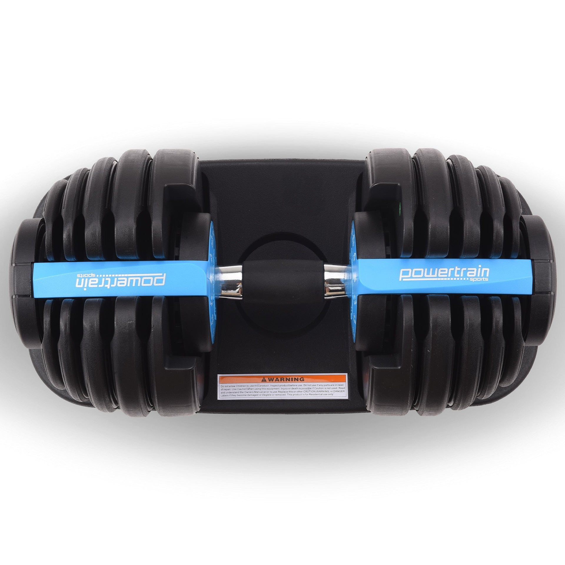 Powertrain 24KG Adjustable Home Gym Dumbbell - Blue Powertrain