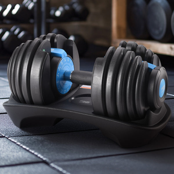 Powertrain 24KG Adjustable Home Gym Dumbbell - Blue Powertrain
