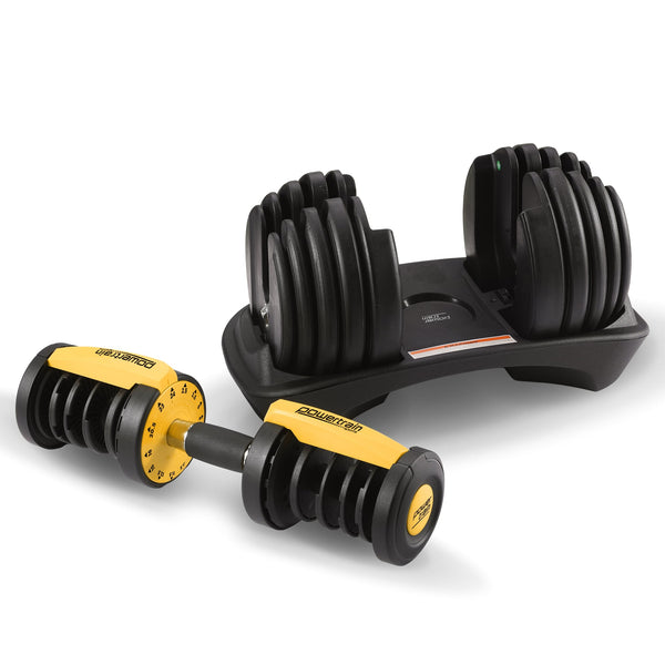Powertrain 24KG  Adjustable Home Gym Dumbbell - Gold Powertrain