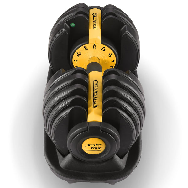 Powertrain 24KG  Adjustable Home Gym Dumbbell - Gold Powertrain