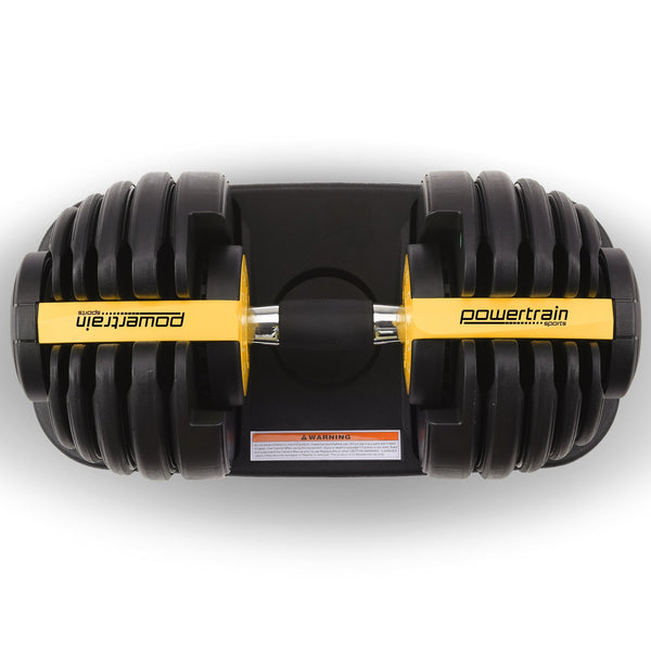 Powertrain 24KG  Adjustable Home Gym Dumbbell - Gold Powertrain